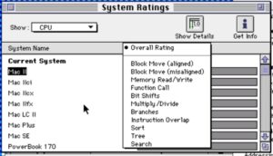 CPU Individual Test Results Menu